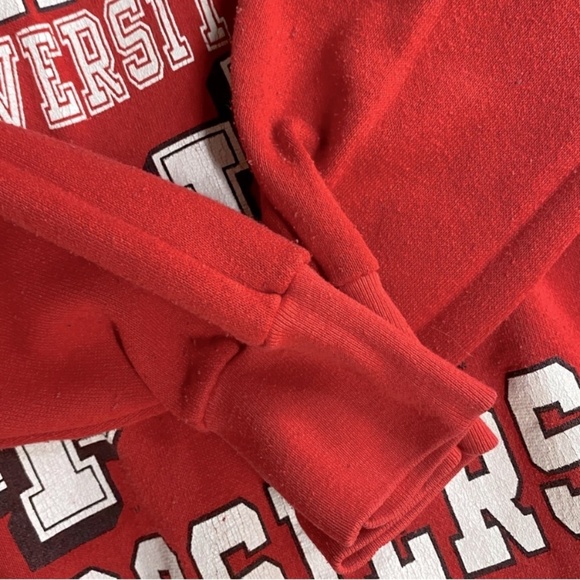 Vintage Ebert Sportswear Red Indiana University Hoosiers Crew Neck Sweatshirt L - Picture 13 of 15